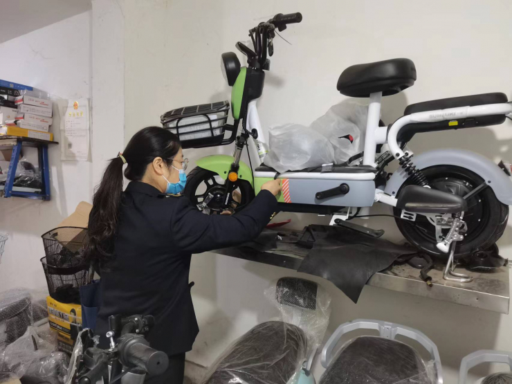 田家庵区市场监督管理局-舜耕市场监管所开展电动车质量安全图片